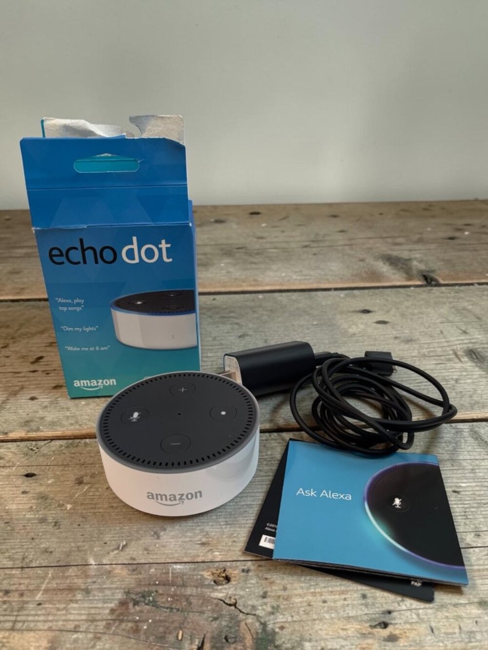 Echo Dot 2nd Gen Smart Speaker With Alexa Voice Control White